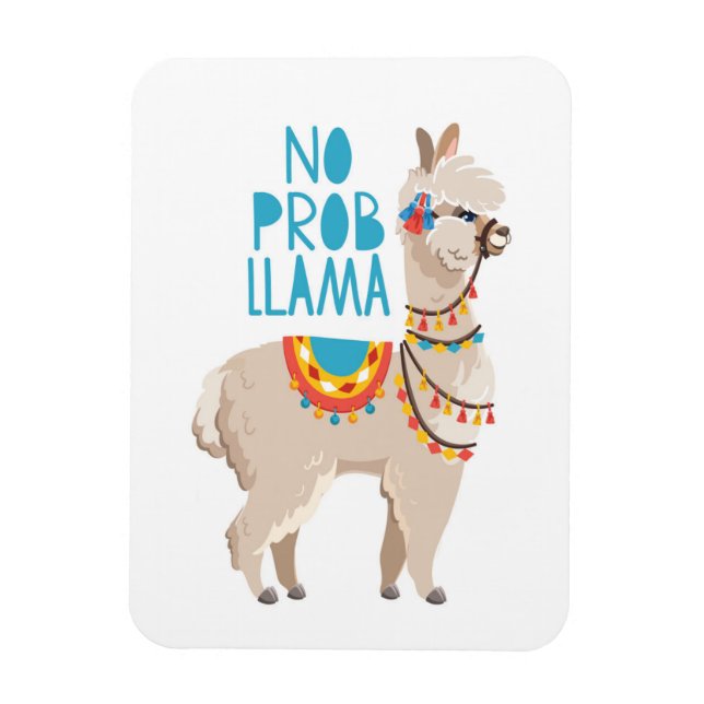 No Prob Llama Magnet (Vertical)