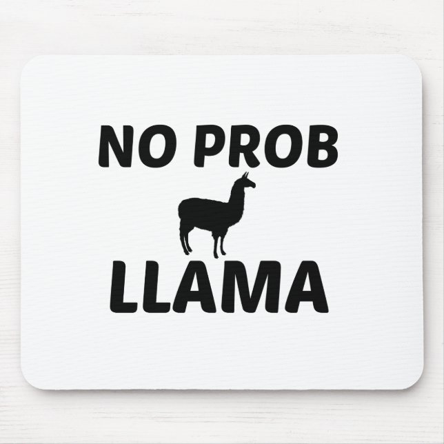 NO PROB LLAMA MOUSE MAT (Front)