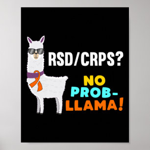 No Prob-llama Rsd Crps Warrior Survivor Awareness  Poster