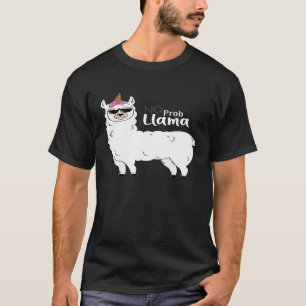 NO PROB LLAMA UNICORN Retro Llama Alpaca ice T-Shirt