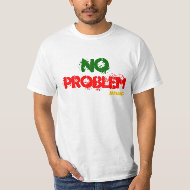 No Problem Jamaica  White Value Tee (Front)