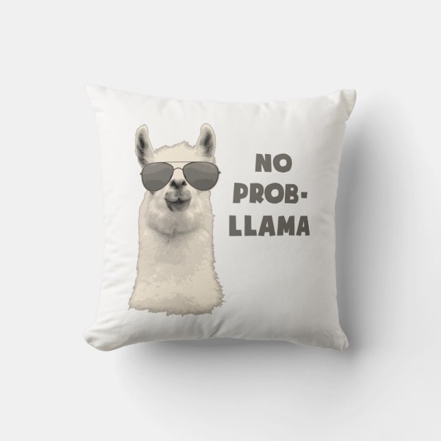 No Problem Llama Cushion (Front)
