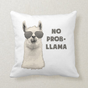 No Problem Llama Cushion