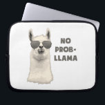 No Problem Llama Laptop Sleeve<br><div class="desc">Cool llama is cool.  Deal with it.</div>