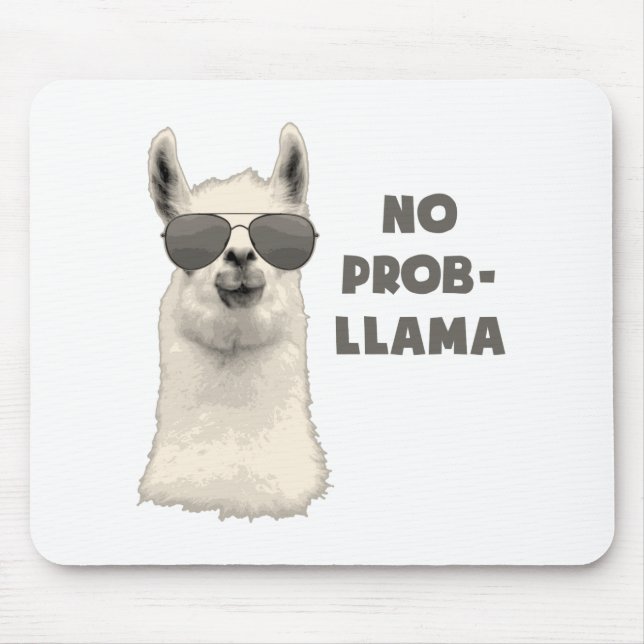 No Problem Llama Mouse Mat (Front)