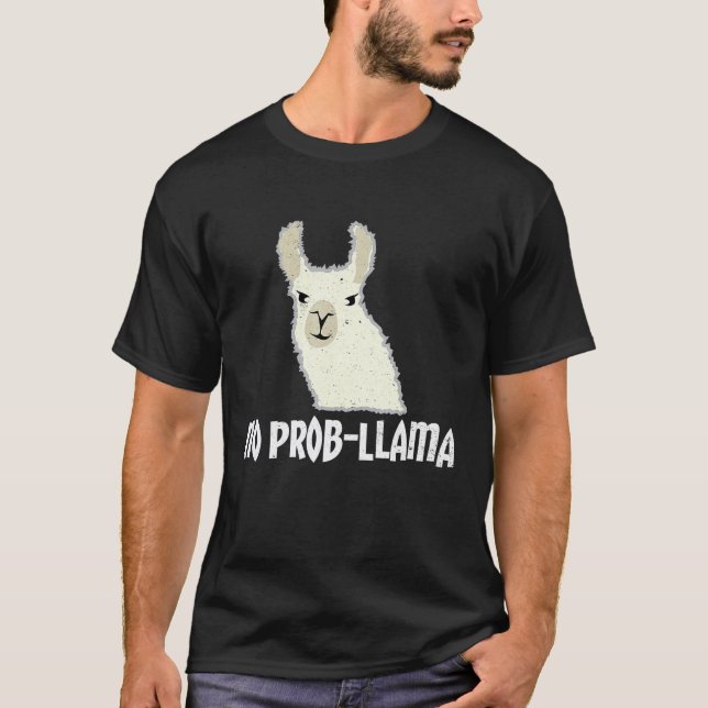 No Problem Llama No Prob Llama  No Problemo T-Shirt (Front)