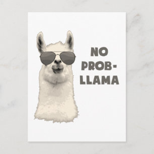 No Problem Llama Postcard