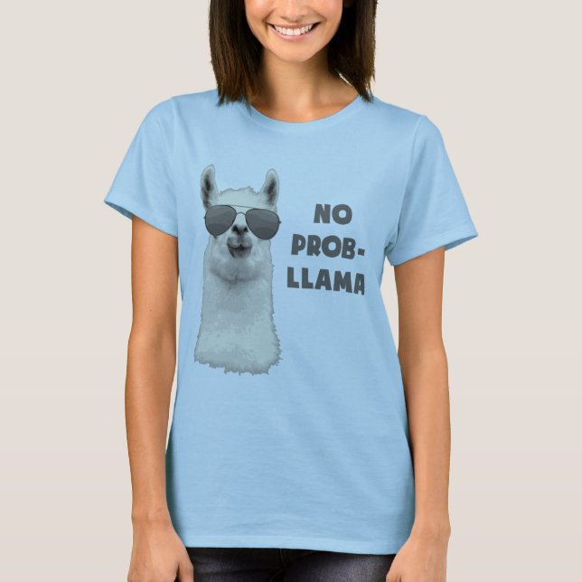 No Problem Llama T-Shirt (Front)