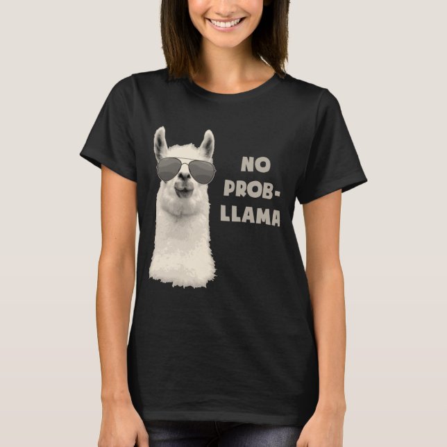 No Problem Llama T-Shirt (Front)
