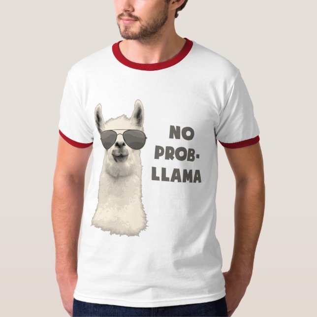 No Problem Llama T-Shirt (Front)
