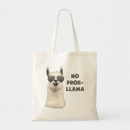 Image of No Problem Llama Tote Bag