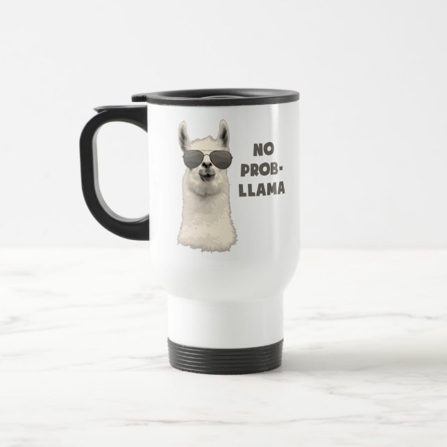 No Problem Llama Travel Mug (Left)