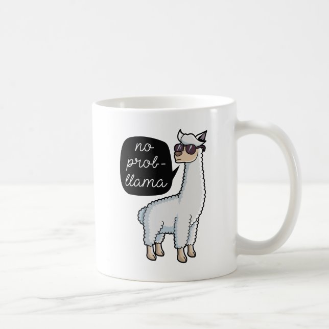 No Probllama Coffee Mug (Right)