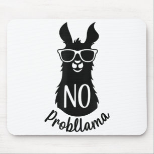 No Probllama Gift Humor Word Game Lama No Problema Mouse Mat