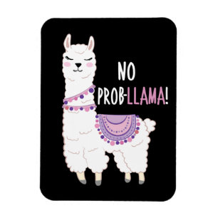 No Probllama Llama Magnet