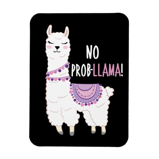 No Probllama Llama Magnet (Vertical)