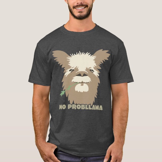 No Probllama Llama T-Shirt (Front)