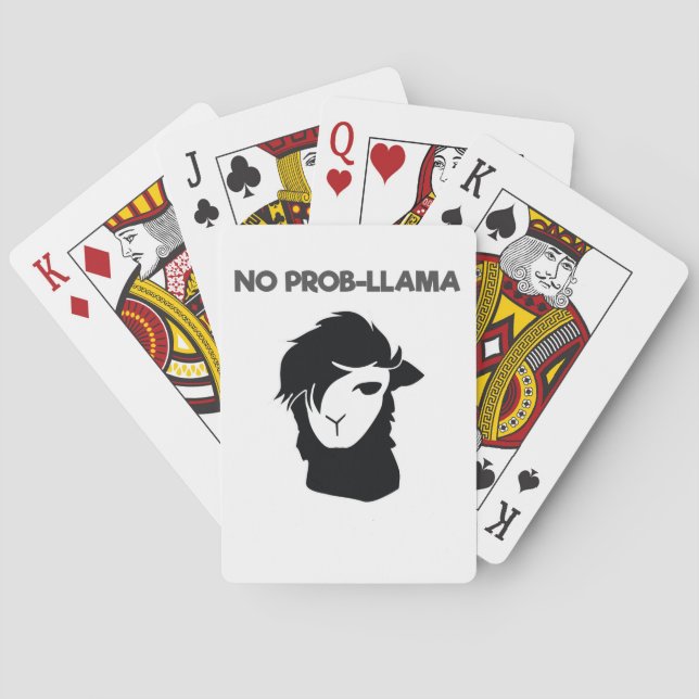 No Probllama Llamas Playing Cards (Back)