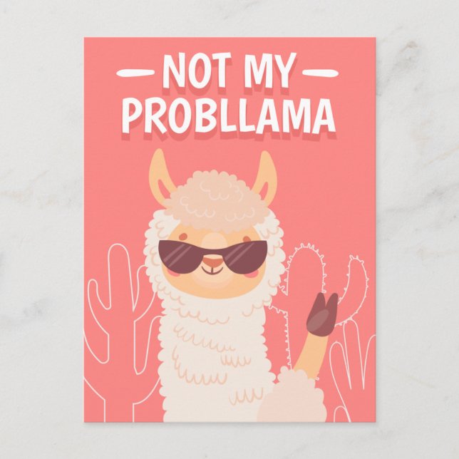 No ProbLlama Postcard (Front)