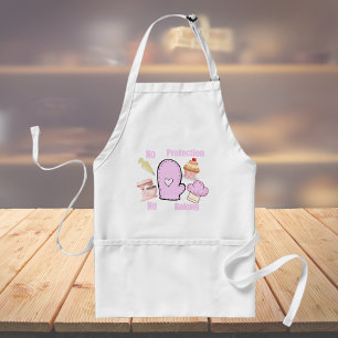 "No protection No Baking" Funny Baking  Standard Apron