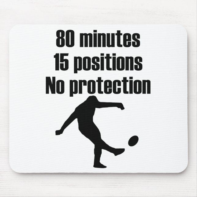 No Protection Rugby Mouse Mat (Front)