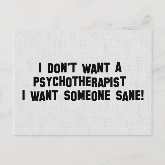 No Psychos! Postcard (Front)