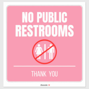 No Public Restroom Storefront Decal