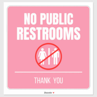No Public Restroom Storefront Decal
