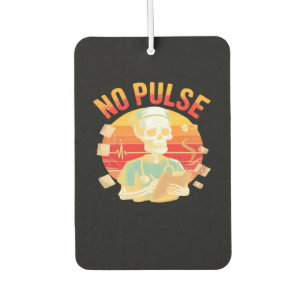 No Pulse Skeleton Nurse Funny Medical Halloween Pa Car Air Freshener