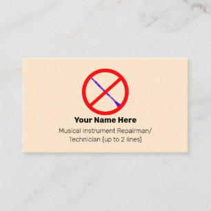 No Purple Cls. Instrument Tech Blanched Almond Business Card