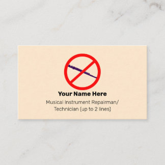 No Purple Fls. Instrument Tech Blanched Almond Business Card
