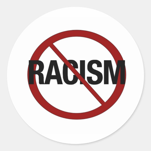 No Racism Classic Round Sticker (Front)