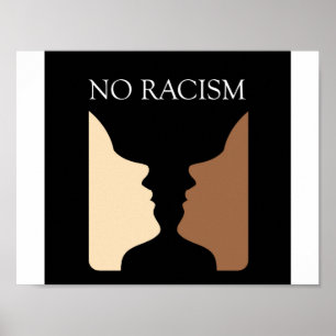 No racism with rubins vase poster
