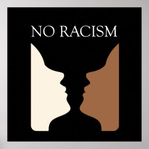 No racism with rubins vase poster