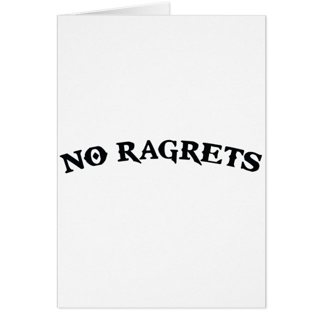 No Ragrets Mispelled Regrets Tattoo (Front)