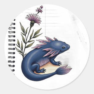 No Rain No Flower Poetcore Axolotl Sketch Art Classic Round Sticker