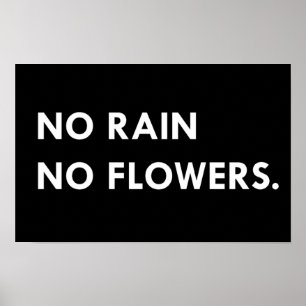 No rain no flowers poster
