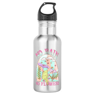 No Rain, No Flowers – Vibrant Floral & Mushroom 532 Ml Water Bottle