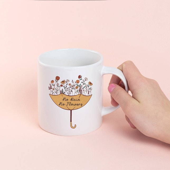 No Rain, No Flowers, Wildflower Umbrella Coffee Mug (Creator Uploaded)
