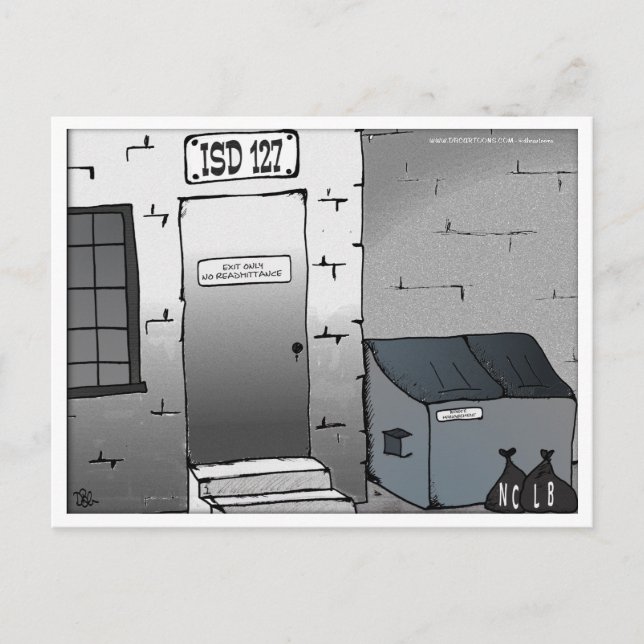 No Readmittance Exit Only Postcard (Front)