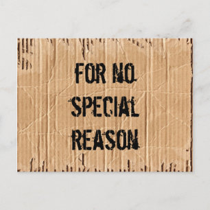 no reason postcard