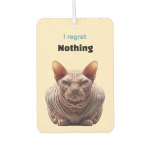 No regret Sphynx Cat Car Air Freshener