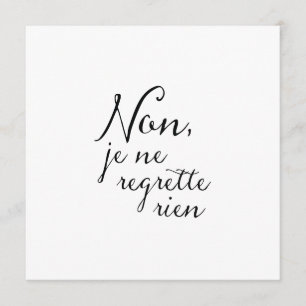 No Regrets Birthday, Anniversary Retirement Party Invitation