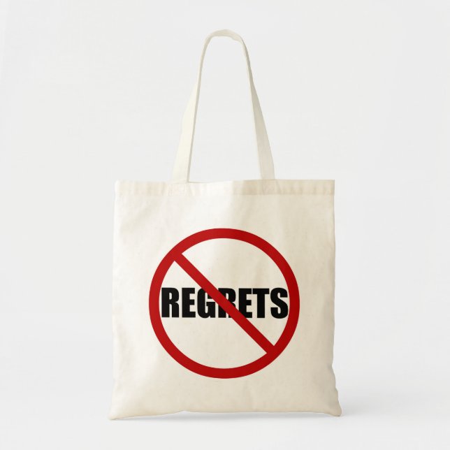 No Regrets Icon Canvas Tote Bag (Front)