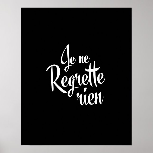 No Regrets Je ne Regrette Rien Poster (Front)