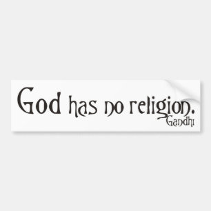 No Religion Bumper Sticker