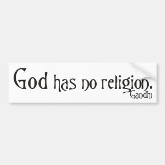 No Religion Bumper Sticker