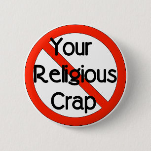 No Religious Crap 6 Cm Round Badge