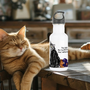 No Remorse Tabby Cat Funny 532 Ml Water Bottle