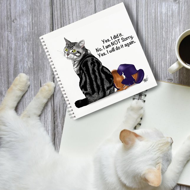 No Remorse Tabby Cat Funny Notebook (Creator Uploaded)